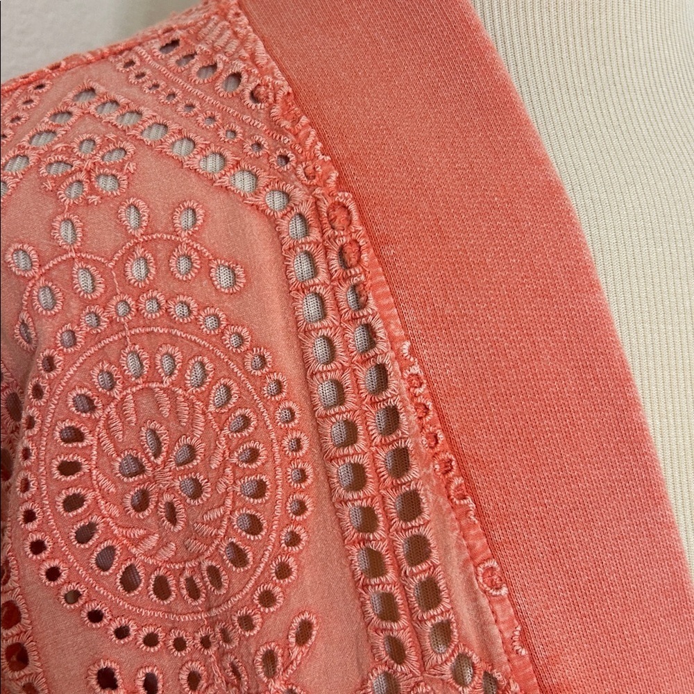 Coral Open Front Cardigan Lace Detail PXS but fits like Medium see measurements - Picture 2 of 5